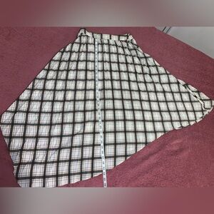 Miss Selfridge Black and White Checkered A-Line Skirt